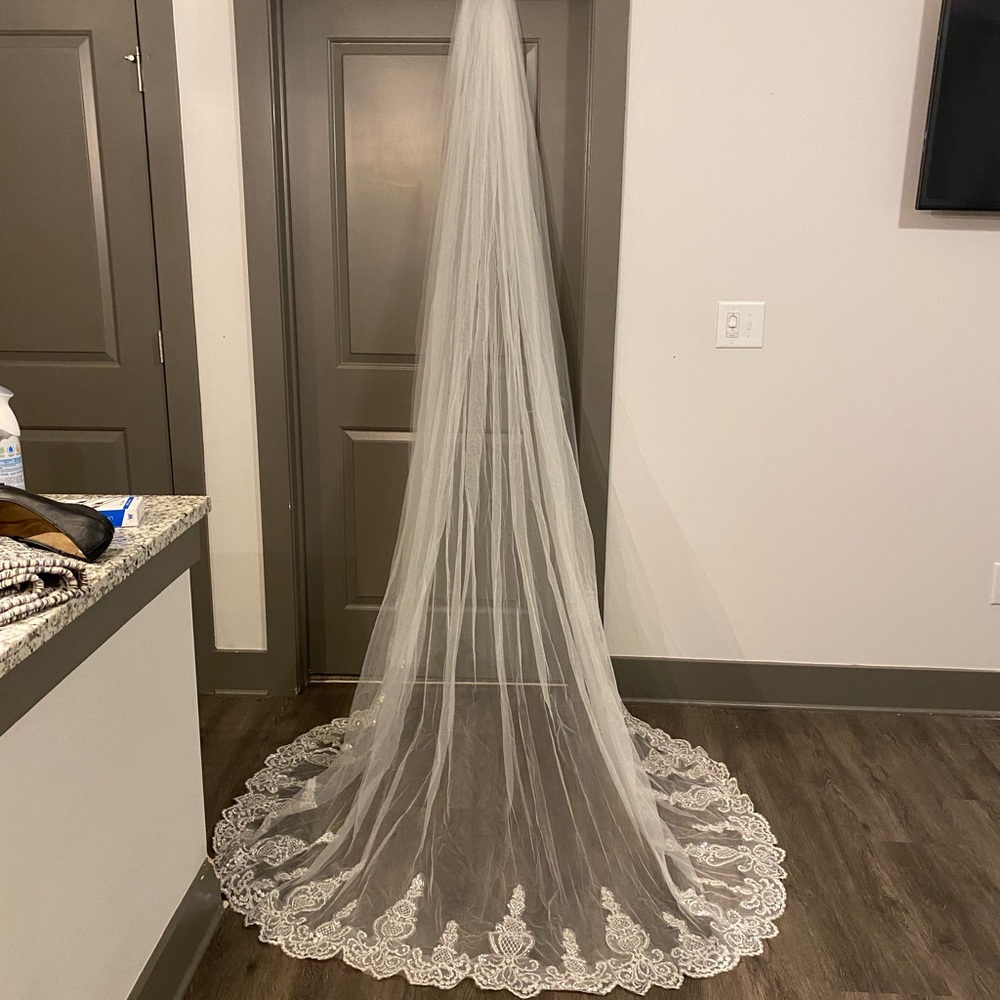 Lace wedding veil